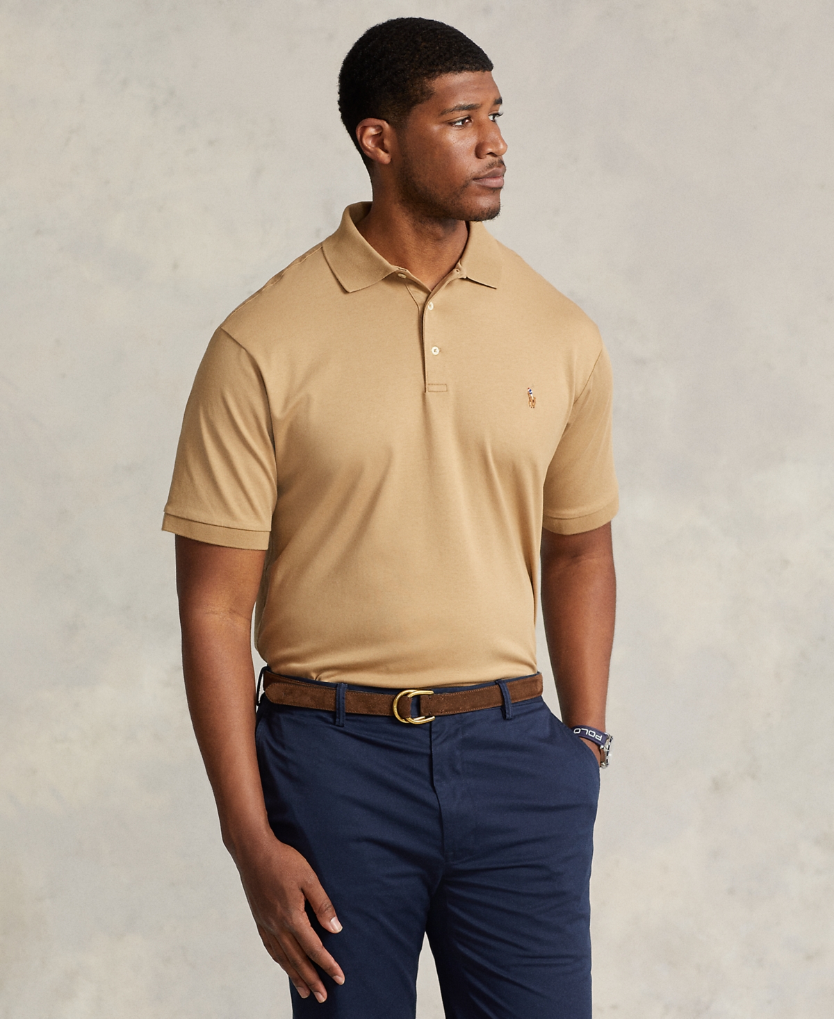 Tan ralph lauren polo outlet shirt