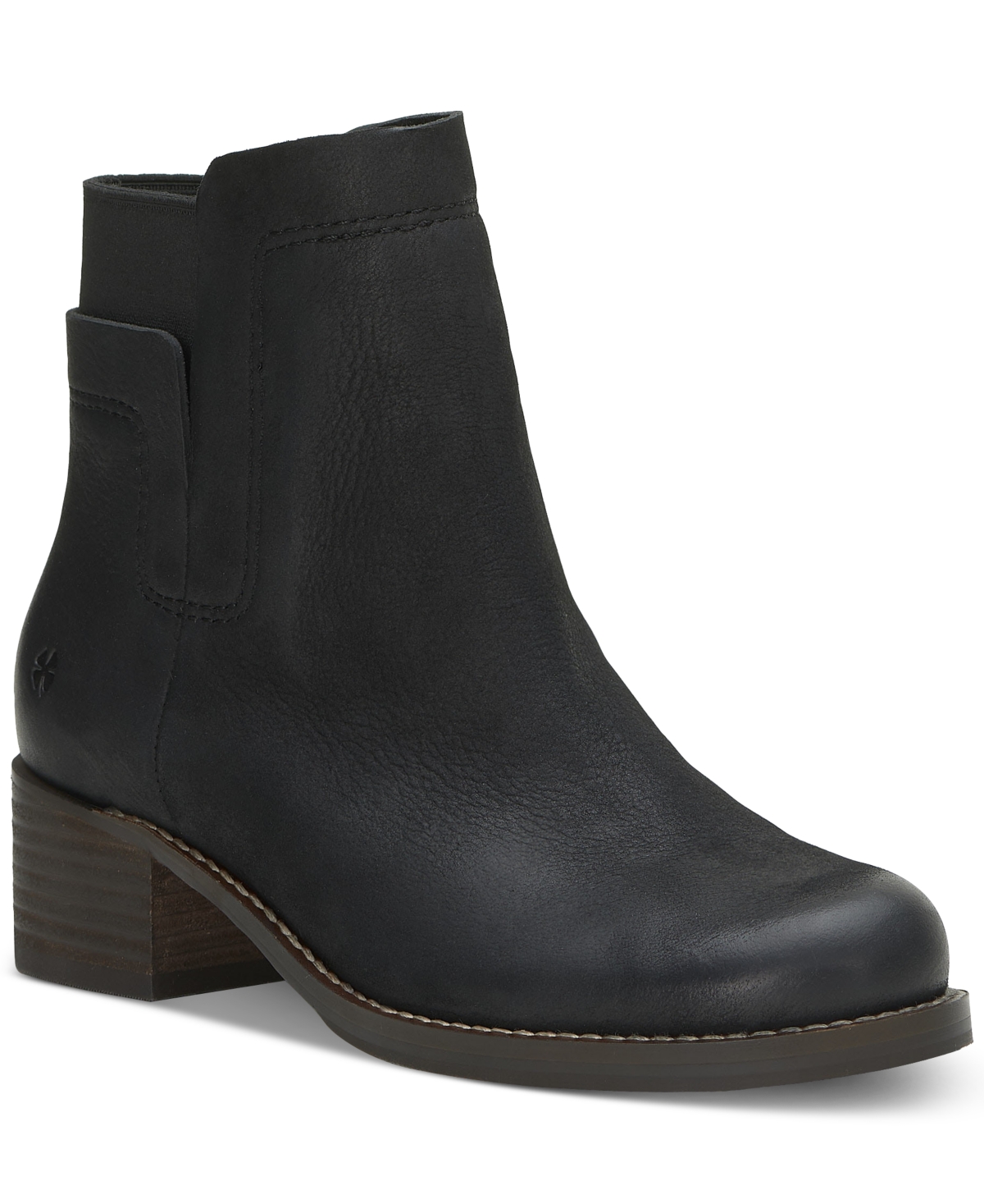 Shop Lucky Brand Women's Hirsi Pull-on Ankle Booties In Black Leather