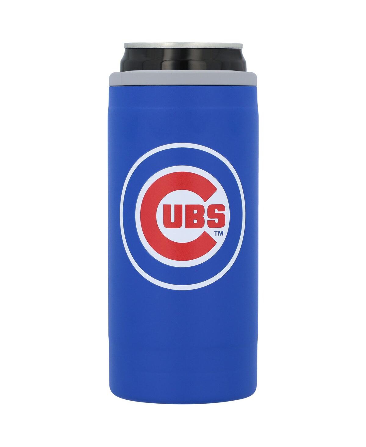 Logo Brands Chicago Cubs 12 oz Flipside Powdercoat Slim Can Cooler In Blue