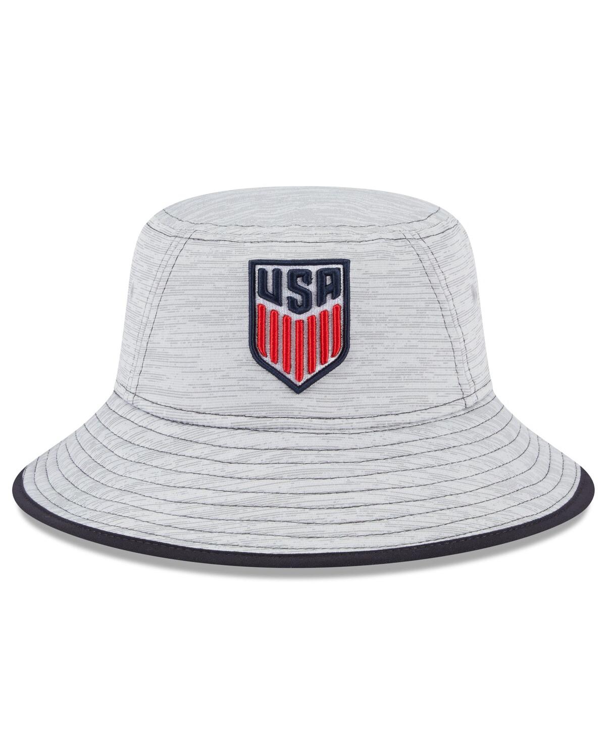 Shop New Era Men's  Gray Usmnt Game Bucket Hat