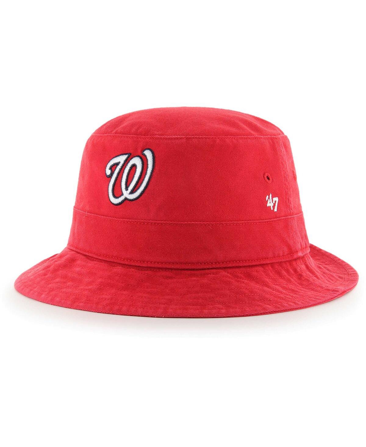 Shop 47 Brand Men's ' Red Washington Nationals Primary Bucket Hat