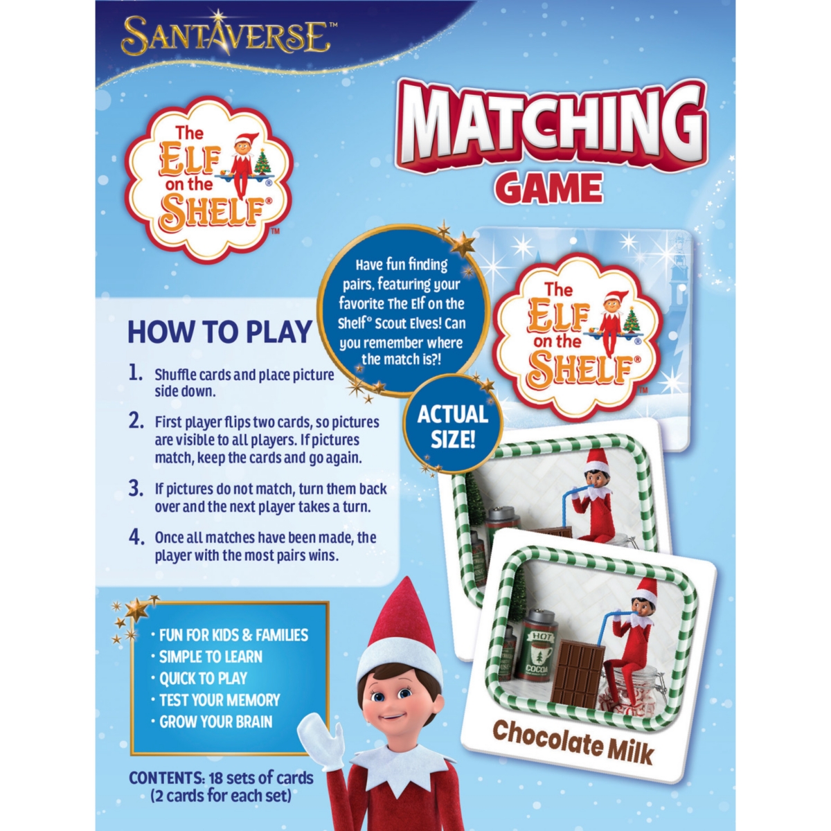 MasterPieces Elf on the Shelf Matching Game for Kids and Families
