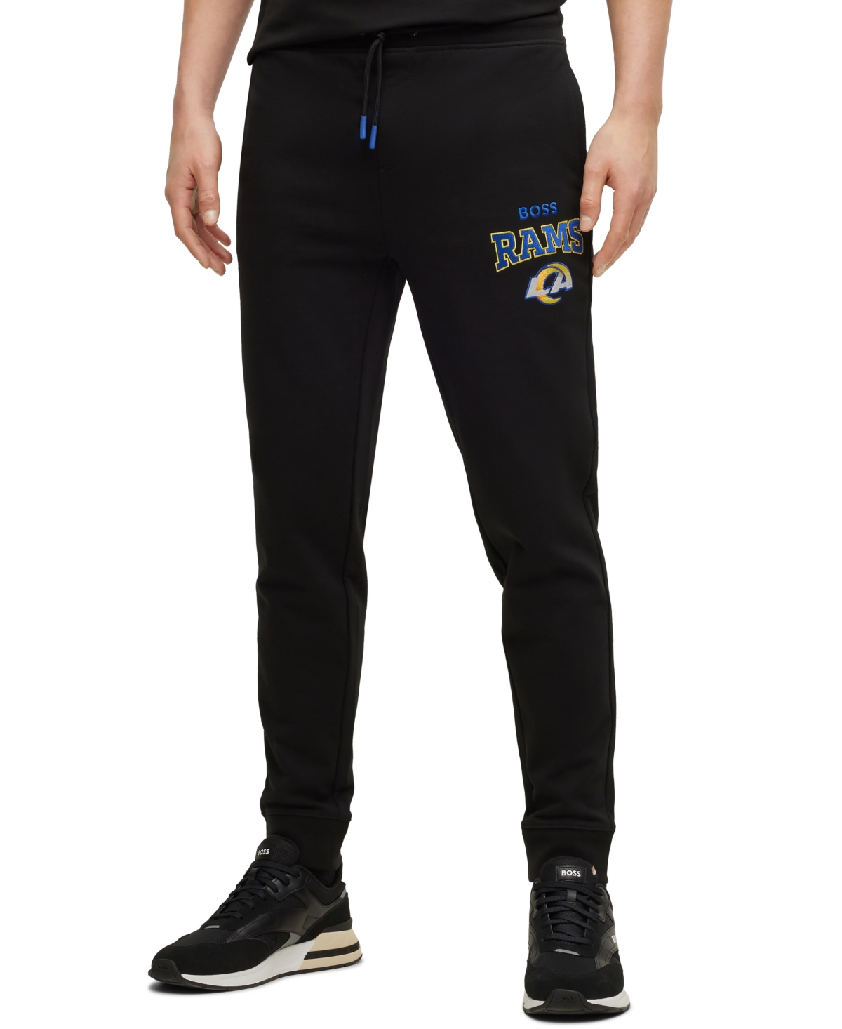 Hugo Boss Nfl Rams Drawstring Sweatpants In Black
