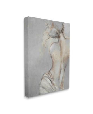 Traditional Portrait Nude Woman Canvas Wall Art, 24" x 1.5" x 30"