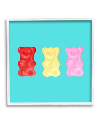 Stupell Industries Cute Gummy Bear Candies Art Collection In Multi-color