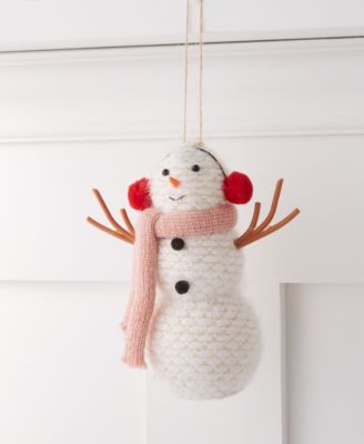 Holiday Lane - Christmas Cheer Fabric Snowman Ornament