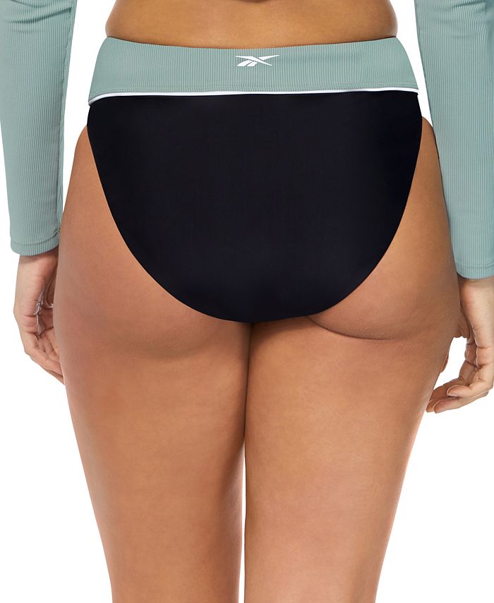 Reebok Women's RibTrim HighWaist Bikini Bottoms Macy's