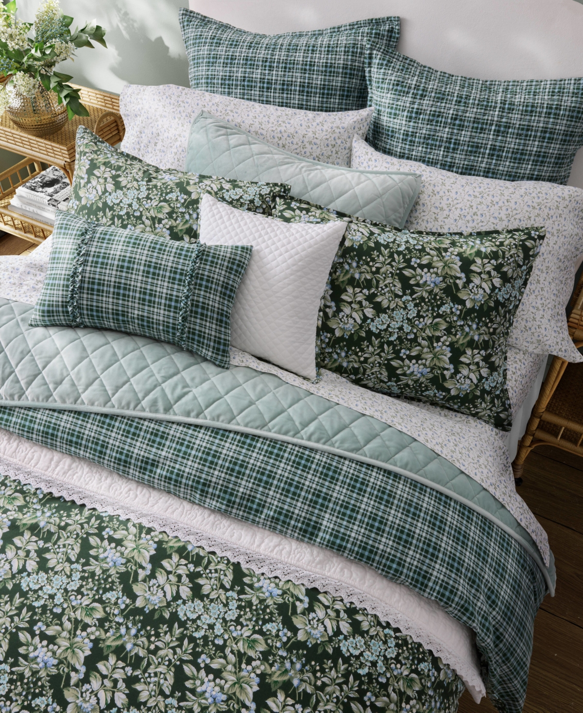 Laura Ashley Bramble Floral Cotton Reversible 7 Piece Duvet Cover Set