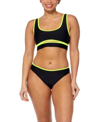 Reebok Women's Mesh-Inset Racerback Bikini Top