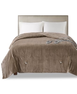 Luxury Plush Heated Blanket, Full, Exclusively at Macy’s