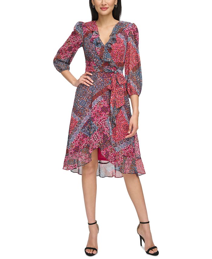 Jessica howard shop faux wrap dress