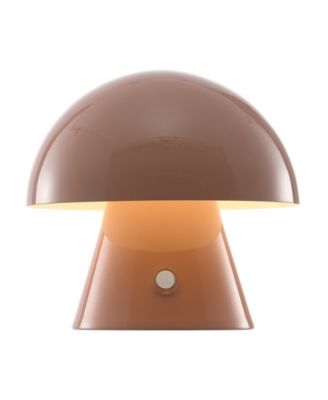 Porcini 7" Contemporary Bohemian Rechargeable, Cordless Iron Integrated LED Mushroom Table Lamp