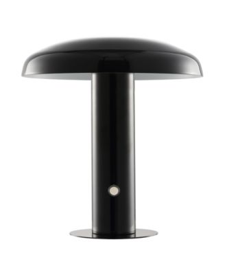 Suillius 11" Contemporary Bohemian Rechargeable, Cordless Iron Integrated LED Mushroom Table Lamp