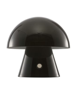 Porcini 7" Contemporary Bohemian Rechargeable, Cordless Iron Integrated LED Mushroom Table Lamp