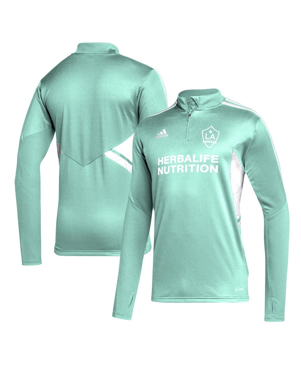 Men's adidasLa Galaxy Quarter-Zip Aeroready Training Top - Mint