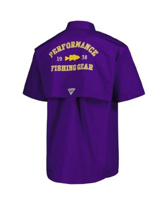 Men's Purple LSU Tigers Bonehead Button-Up Shirt