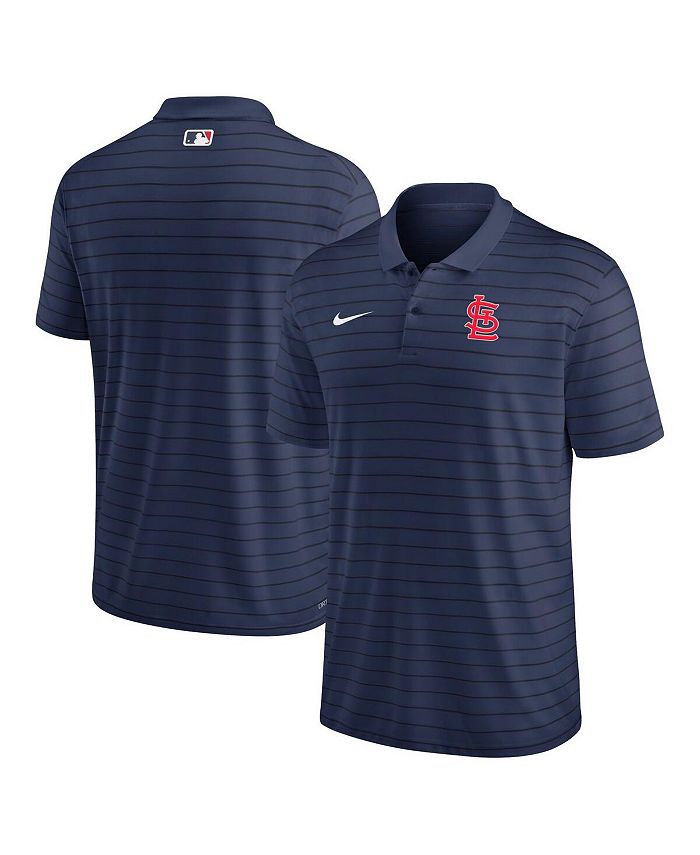 Men's Navy St. Louis Cardinals Authentic Collection Victory Striped  Performance Polo Shirt