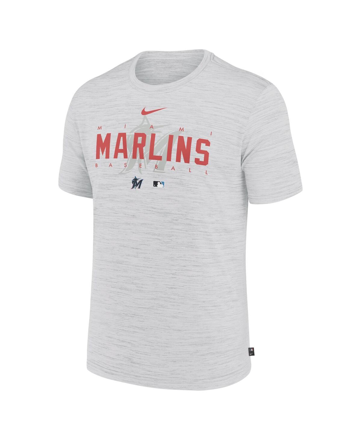 Nike Men's Black Miami Marlins Logo Velocity Performance T-shirt