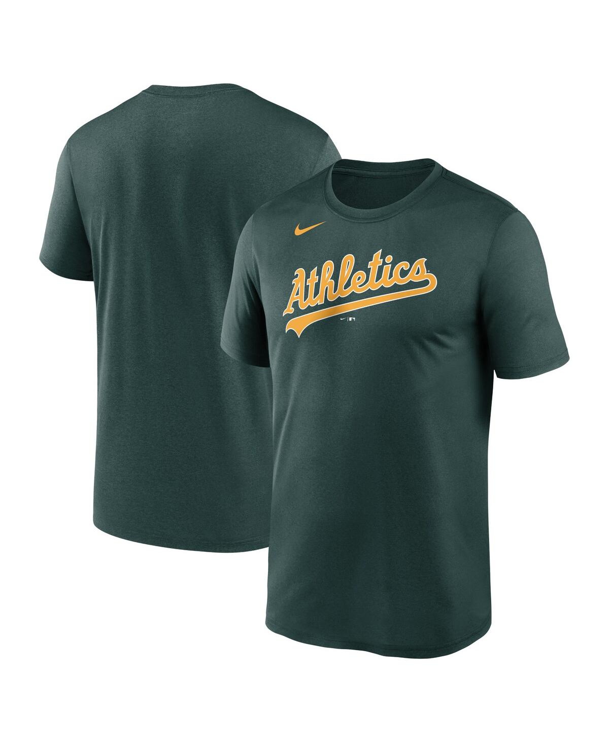 Shop Nike Men's  Green Oakland Athletics New Legend Wordmark T-shirt
