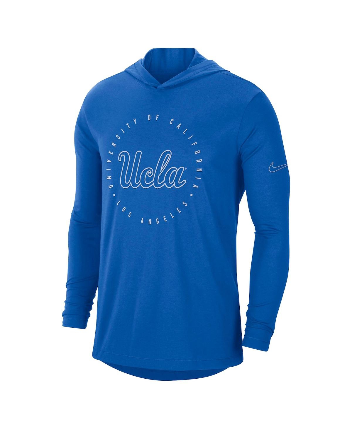 Shop Nike Men's  Blue Ucla Bruins Campus Tri-blend Performance Long Sleeve Hooded T-shirt