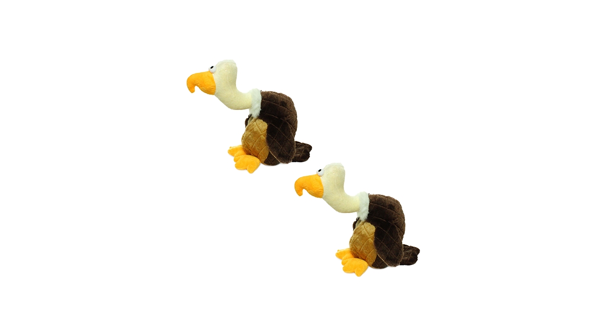 Safari Vulture, 2-Pack Dog Toys - Brown