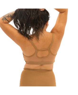 Plus Size Nude Shade Wireless Comfort Mesh Racerback Bra