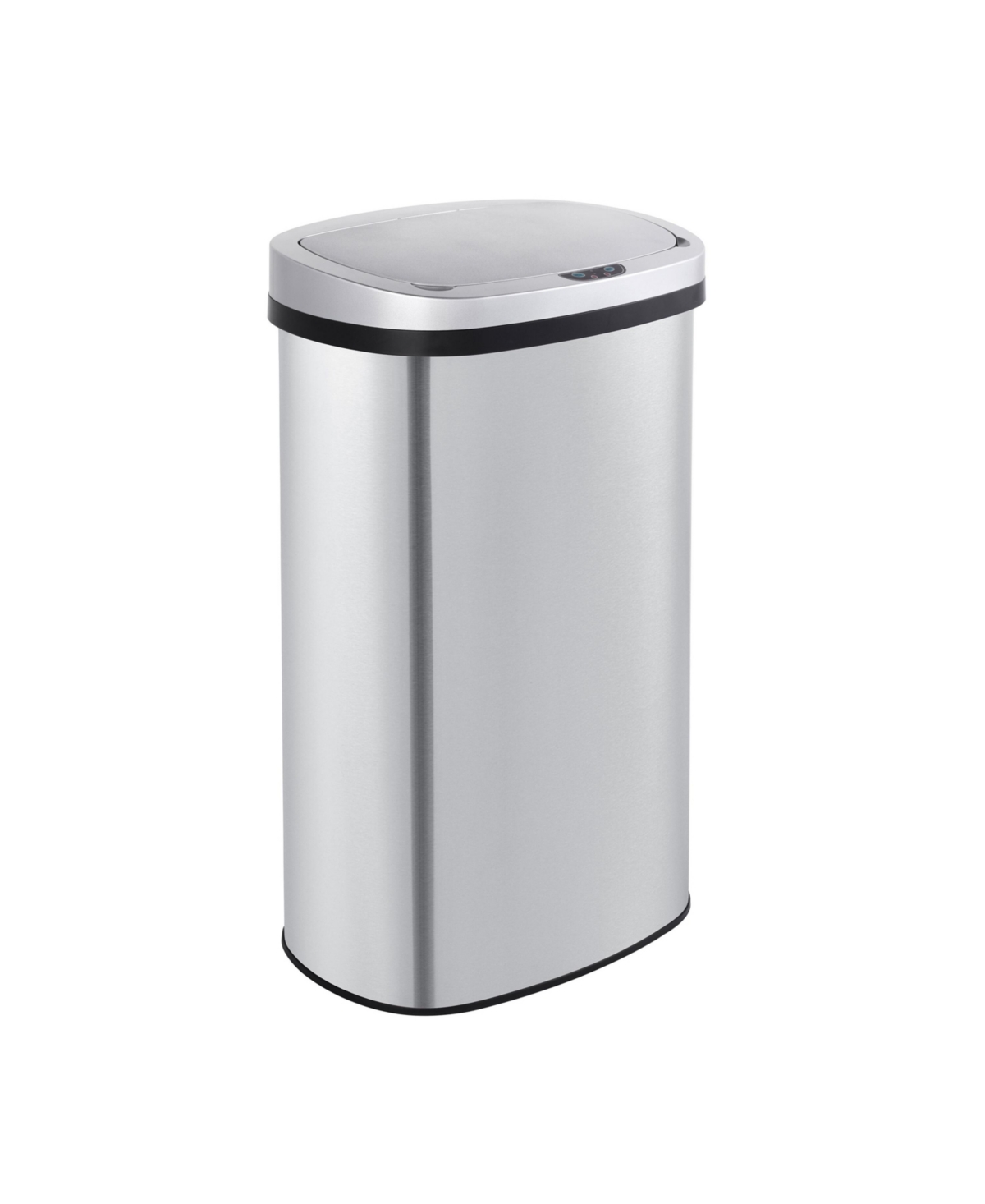 15.85 Gal./60 Liter Stainless Steel Oval Motion Sensor Trash Can for Kitchen - Silver