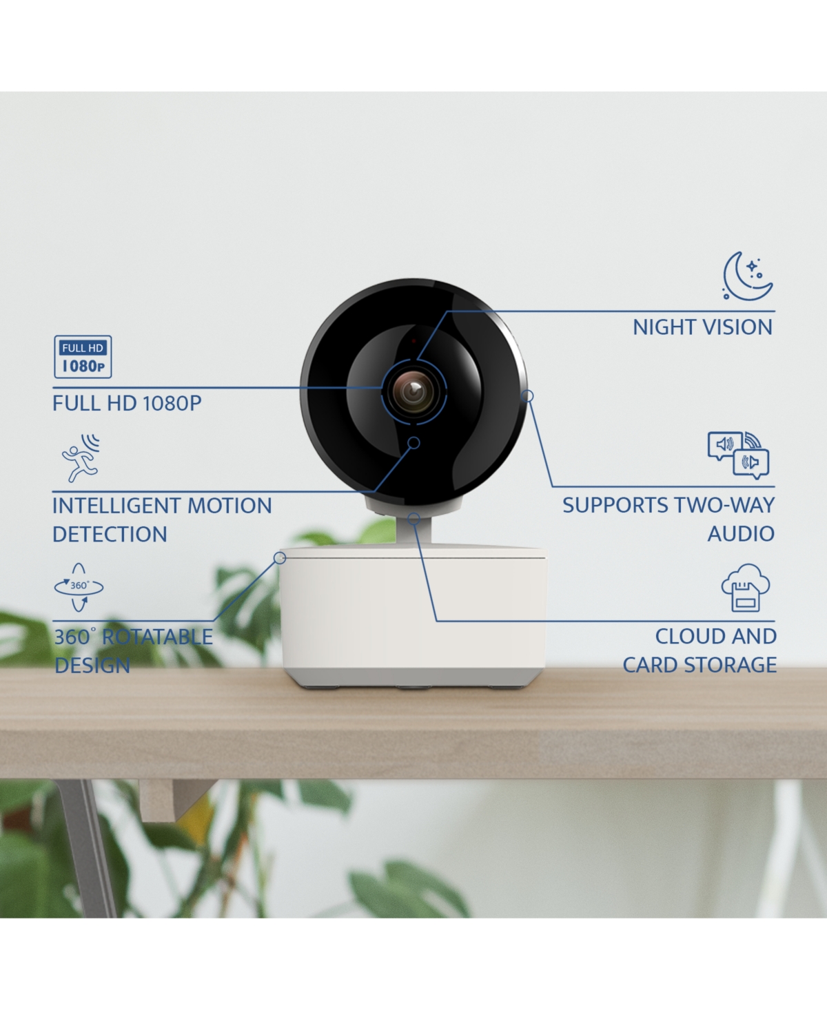 Smart WiFi 1080p Indoor Ptz Ip Camera