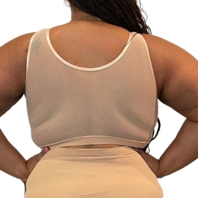 Plus Size Nude Shade Wireless Comfort Mesh Tank Bra