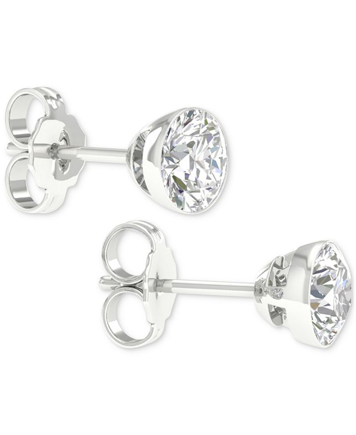Macy's Diamond Prongless Stud Earrings (1/3 ct. t.w.) in 14k White Gold