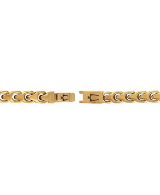 Men's Link Bracelet in Gold-Plated Stainless Steel