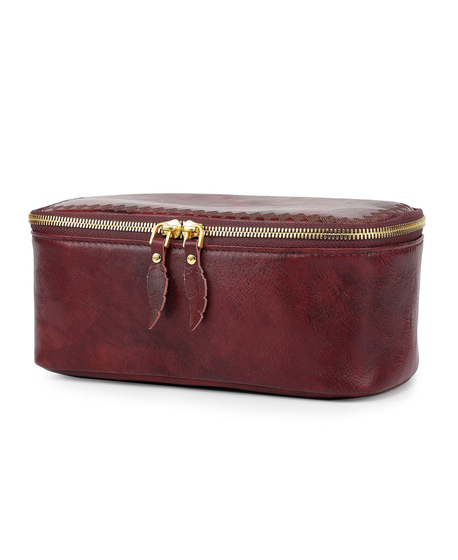 Celosia Rectangular Leather Jewelry Case