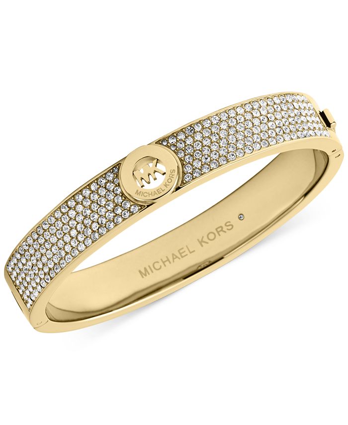 Michael Kors Crystal Pavê Logo Bangle Bracelet & Reviews - Fashion ...