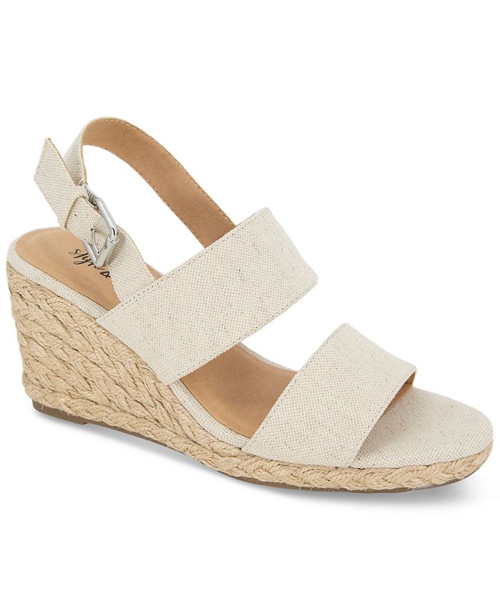 Style & Co Serennaa Slingback Espadrille Wedge Sandals, Created for ...