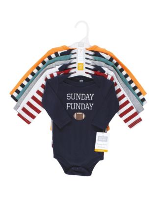 Baby Unisex Multipack of 7 Cotton Long-Sleeve Baby Bodysuits