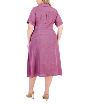 SERYU Women's Plaid Wrap Mini Dress - Summer Casual Lantern Sleeve Short Dress For Parties - View #3