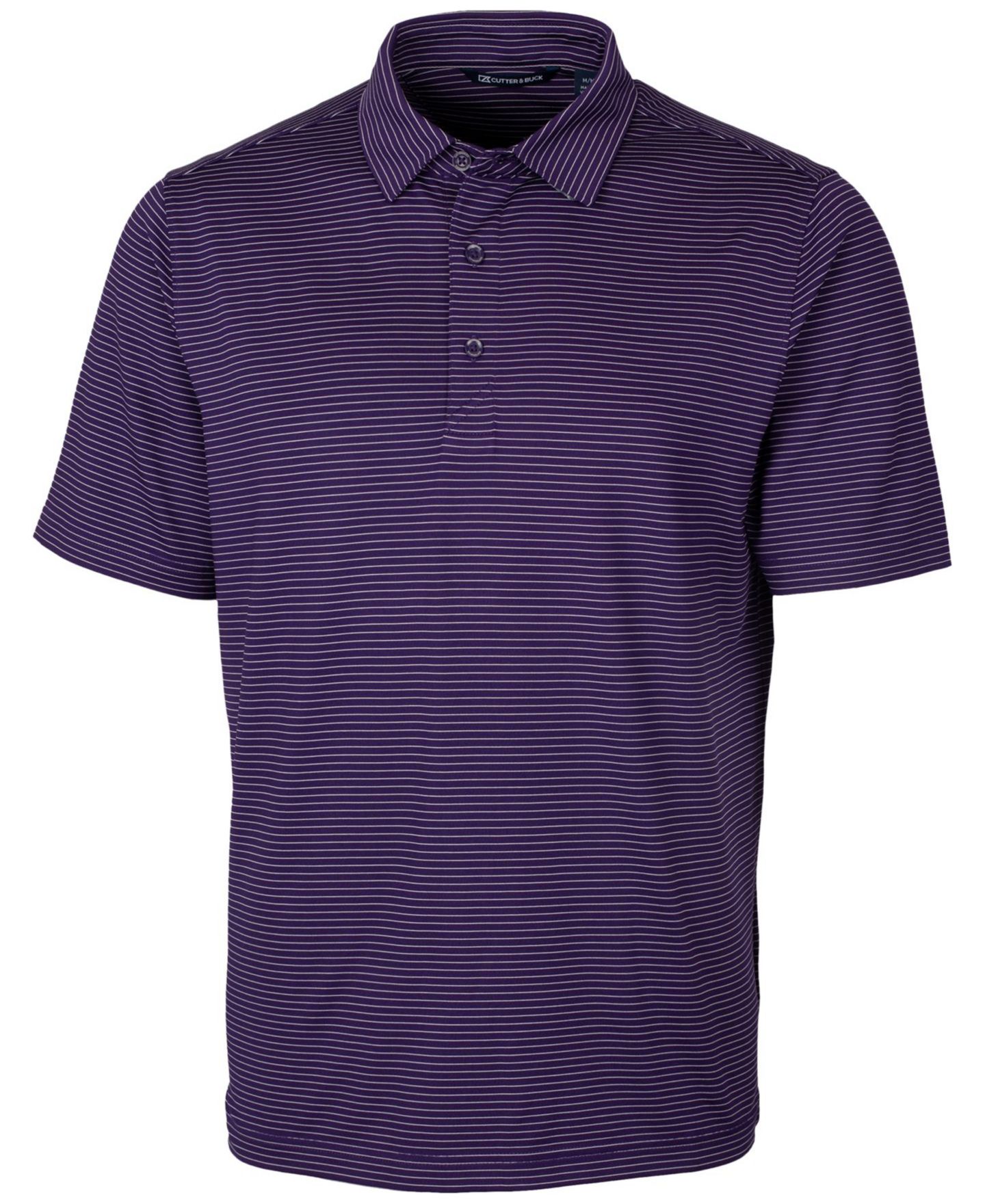 Мужское поло Cutter & Buck Forge Pencil Stripe Stretch Polo, цвет: Фиолетовый — фото 1