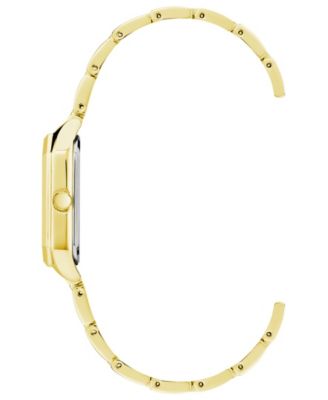 Women's Three Hand Quartz Gold-Tone Alloy Link Bracelet Watch, 24mm