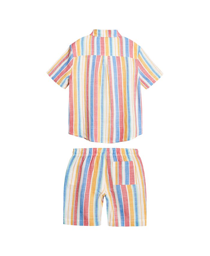 Epic Threads Toddler Boys Striped Shirt and Shorts, Created for Macy's ...