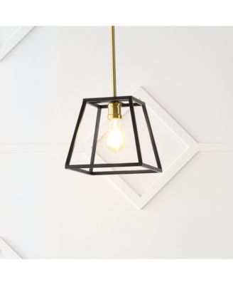 Girard 9.25" 1-Light Farmhouse Industrial Iron LED Pendant