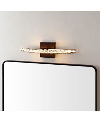 Alyson 18" 1-Light Bohemian Industrial Iron, Acrylic Integrated LED Vanity Light