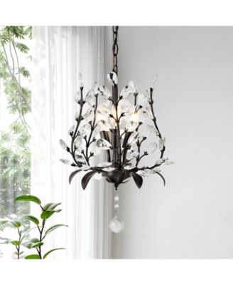 Adoria 12" 3-Light Contemporary Bohemian Iron, Acrylic LED Pendant