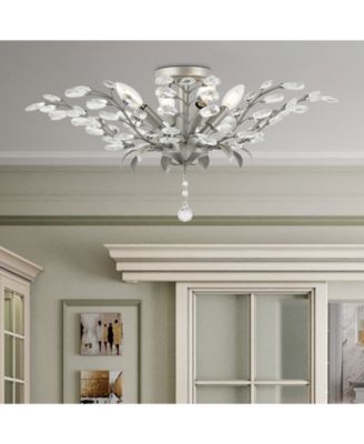 Elisana 26" 4-Light Contemporary Bohemian Iron, Acrylic LED Semi Flush Mount