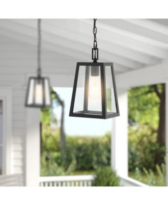 Glendale 6.75" 1-Light Farmhouse Industrial Iron, Glass Outdoor LED Pendant