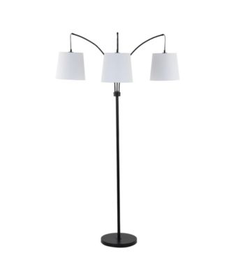 Sylva 72.5" 3-Light Mid-Century Modern Head-Adjustable Iron LED Arc Floor Lamp