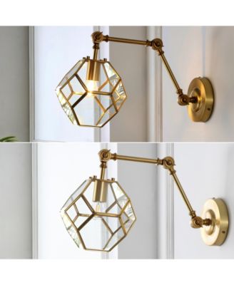 Honeycomb 7.5" 1-Light Modern Contemporary Arm-Adjustable Iron, Glass LED Sconce