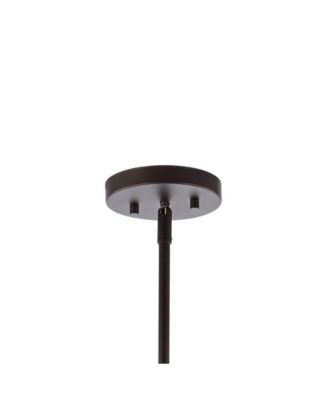 Hayes 11.25" 1-Light Industrial Farmhouse Iron, Glass LED Pendant