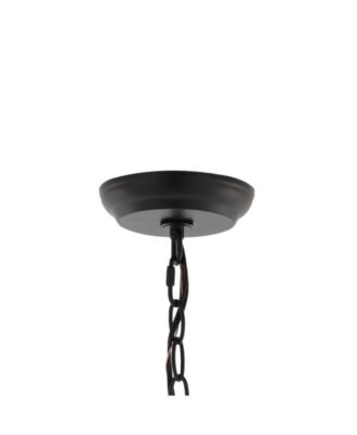 Glendale 6.75" 1-Light Farmhouse Industrial Iron, Glass Outdoor LED Pendant