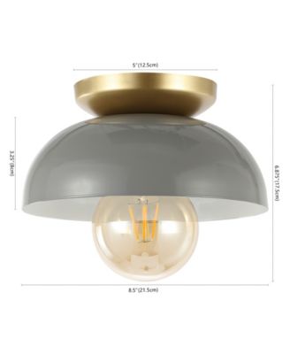 Paulina 8.5" 1-Light Classic Industrial Iron LED Flush Mount