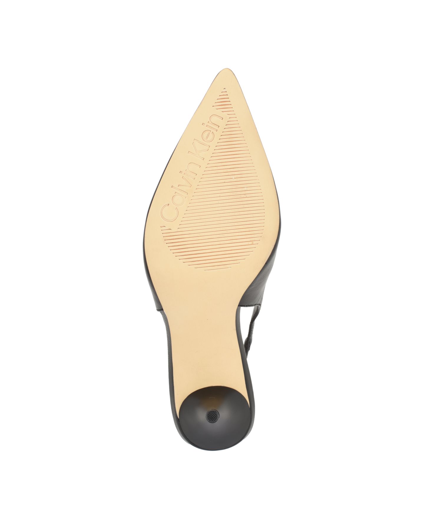 Женские туфли Calvin Klein Cinola Pointy Toe Slingback, цвет: Чёрный кожаный — фото 5